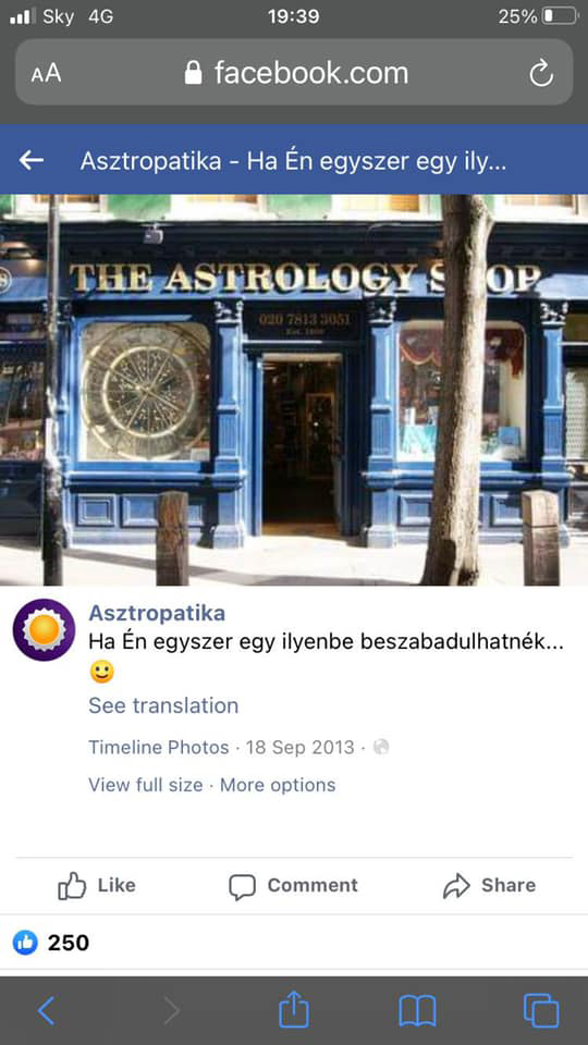 Facebook post 2013 - Asztropatika.hu
